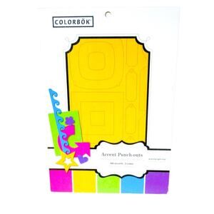 Colorbok Border Frames and Punchouts, 545 Accents, 5 Colors, Cardstock